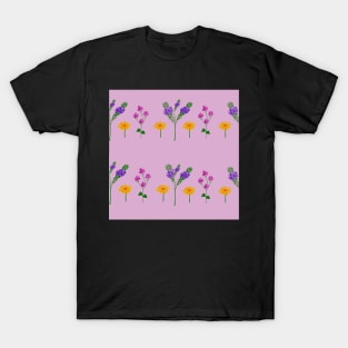 Pink, purple, and yellow flowers T-Shirt